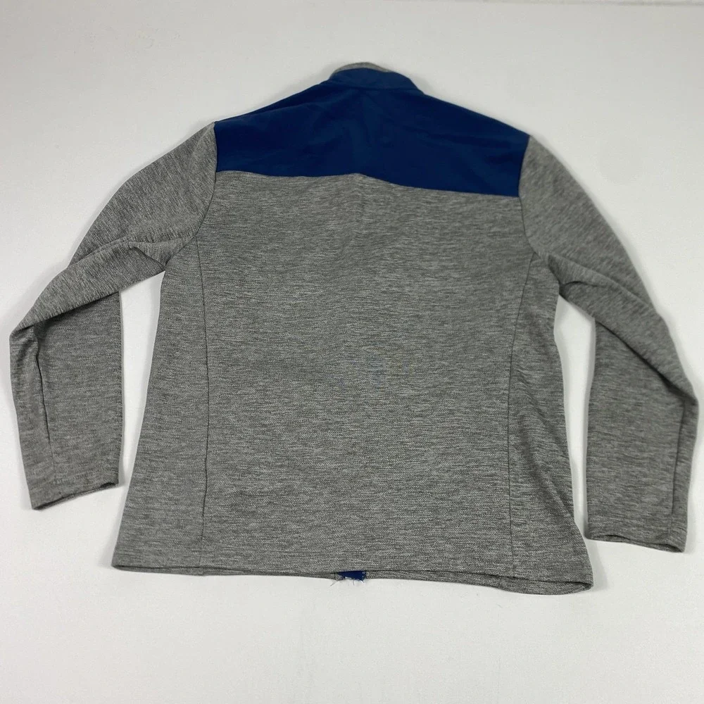 Orvis Jacket Mens Large Gray Navy Full Zip Fleece Hybrid Zip‎ Pockets Outdoors